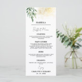 Unieke gastnaam trouwbuffet  menu (Staand voorkant)