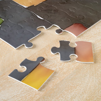 Unieke geblokte kleuren naadloos patroon legpuzzel