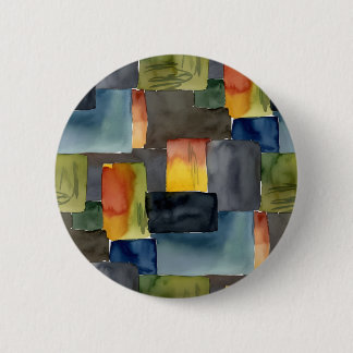 Unieke geblokte kleuren naadloos patroon ronde button 5,7 cm