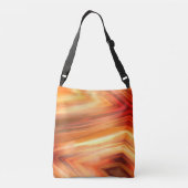 Unieke gebluste Oranje, bruine Indie Designer medi Crossbody Tas (Achterkant)