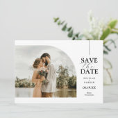 Unieke gebogen fotokaart De datum opslaan Kaart (Staand voorkant)