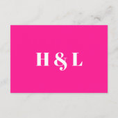 Unieke geel vet bruiloft details Kaart (Achterkant)