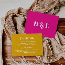 Unieke geel vet bruiloft details Kaart