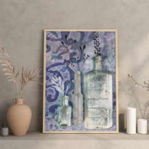 Unieke  geïnspireerde printflessen & textuur poster