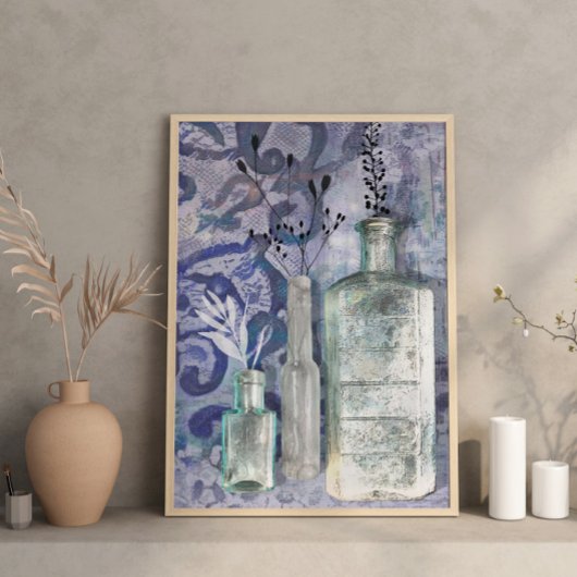Unieke  geïnspireerde printflessen & textuur poster