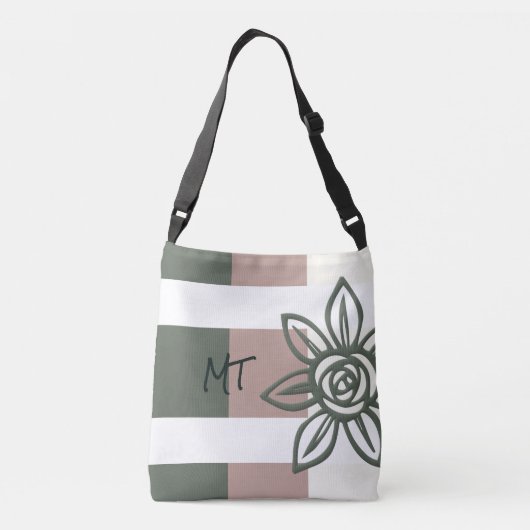 Unieke gelaagde Canvas tas van kruiskoppen met ven (Achterkant)