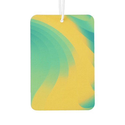 Unieke gele abstracte ontwerp luchtverfrisser (Achterkant)