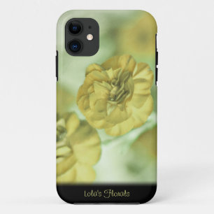 Unieke Gele Bloemen Gepersonaliseerde iPhone 5 11 Hoesje