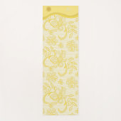 Unieke gele gelaatsmat met OM en Mandala Yogamat (Voorkant)