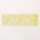 Unieke gele gelaatsmat met OM en Mandala Yogamat (Voorkant (horizontaal))