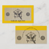 Unieke gele goudvogel visitekaartje (Voorkant / Achterkant)