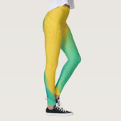 Unieke Gele Leggings met Abstract Design (Rechts)