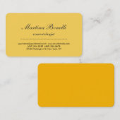 Unieke gele moderne minimalistische vlakte visitekaartje (Voorkant / Achterkant)