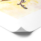 Unieke Gele Rose Bloem Bloemen Zuid-Frankrijk Poster (Hoek)