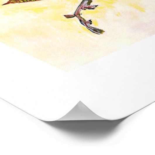 Unieke Gele Rose Bloem Bloemen Zuid-Frankrijk Poster (Hoek)