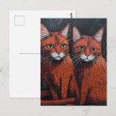 Unieke gemberkatten briefkaart (Voorkant / Achterkant)