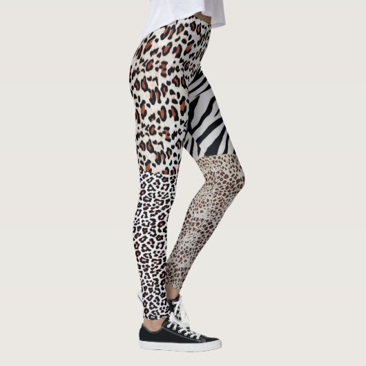 Unieke gemengde luipaard Zebra — Dierafdrukken voo Leggings (Rechts)