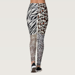Unieke gemengde luipaard Zebra — Dierafdrukken voo Leggings