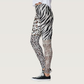 Unieke gemengde luipaard Zebra — Dierafdrukken voo Leggings (Links)
