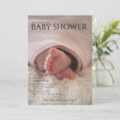 Unieke genderneutrale baby shower uitnodiging (Staand voorkant)