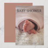 Unieke genderneutrale baby shower uitnodiging (Voorkant / Achterkant)