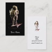 Unieke  gentleman kikker in jasstaarten zwart visitekaartje (Voorkant / Achterkant)