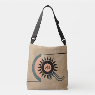 Unieke Geometrische Canvas tas van de zon/de wind