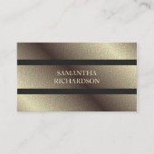 Unieke geometrische zwart en faux goud professiona visitekaartje (Voorkant)