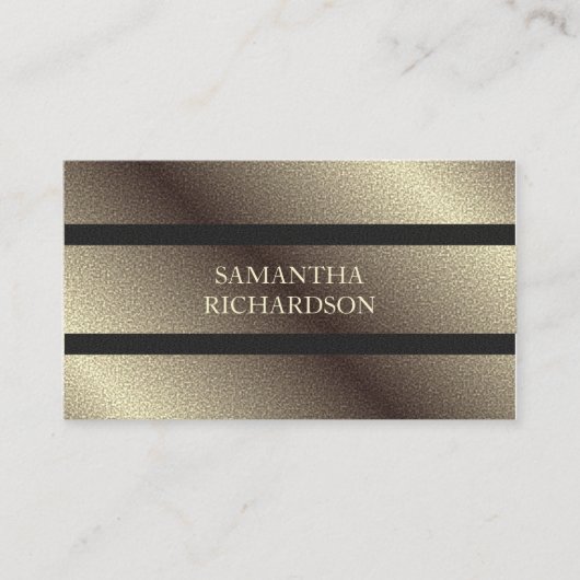 Unieke geometrische zwart en faux goud professiona visitekaartje (Voorkant)