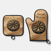 Unieke Gepersonaliseerd Beach Sand Dollar Galley W Ovenwant & Pannenlap Set (Voorkant)