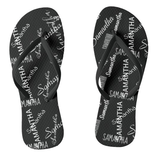 Unieke Gepersonaliseerd naam gepersonaliseerd Teenslippers (Voetbed)