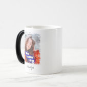 Unieke, gepersonaliseerde afdrukmorphing van hoge  magische mok (Voorkant links)