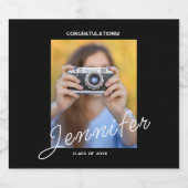 Unieke gepersonaliseerde afstudeerfeest bier etiket (Enkel label)