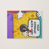 Unieke Gepersonaliseerde boodschap grappige komisc Legpuzzel (Horizontaal)