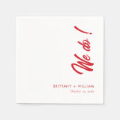 Unieke gepersonaliseerde bruiloft cocktail servet (Voorkant)