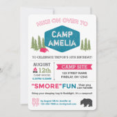 Unieke gepersonaliseerde campingnaam Verjaardagsfe Kaart (Voorkant)