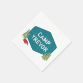 Unieke gepersonaliseerde campingnaam Verjaardagsfe Servet (Hoek)