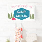 Unieke gepersonaliseerde campingnaam Verjaardagsfe Spandoek (Insitu)