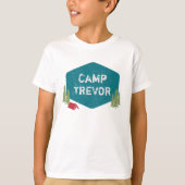 Unieke gepersonaliseerde campingnaam Verjaardagsfe T-shirt (Voorkant)