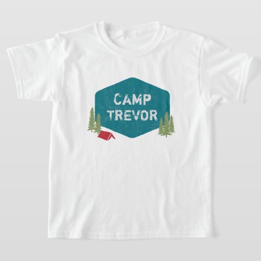 Unieke gepersonaliseerde campingnaam Verjaardagsfe T-shirt (Laagn)