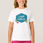 Unieke gepersonaliseerde campingnaam Verjaardagsfe T-shirt (Voorkant)