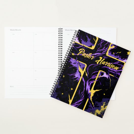 Unieke gepersonaliseerde Christelijke kruiskerk pa Planner (Display)
