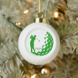 Unieke Gepersonaliseerde Golf Ball Golfer Naam Keramische Bal Ornament