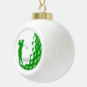Unieke Gepersonaliseerde Golf Ball Golfer Naam Keramische Bal Ornament (Rechts)