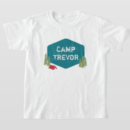 Unieke gepersonaliseerde kampnaam verjaardagsfeest t-shirt