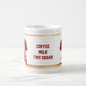 Unieke gepersonaliseerde Rugby-ventilatorrode witt Koffiemok (Center)