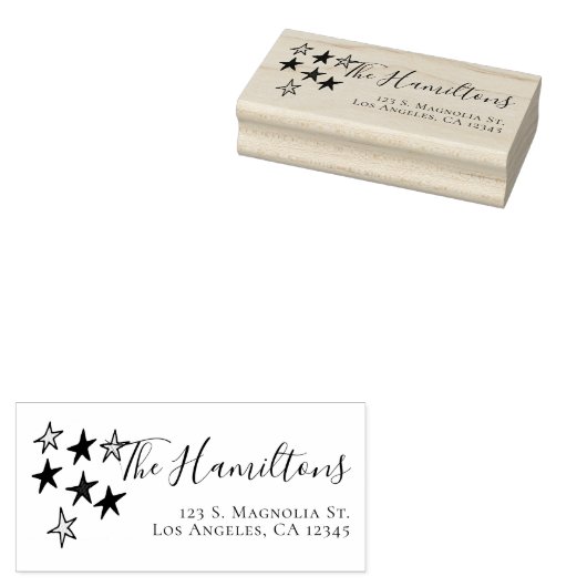 Unieke gepersonaliseerde sterren rubberstempel (Gestempeld)