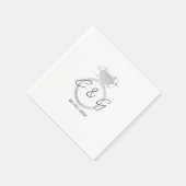 Unieke gepersonaliseerde verlovingsfeest bruiloft servet (Hoek)