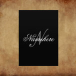 Unieke gepersonaliseerde zwart-wit naammonogram flyer<br><div class="desc">Gepersonaliseerd uniek zwart-wit naammonogramontwerp voor iedereen.</div>