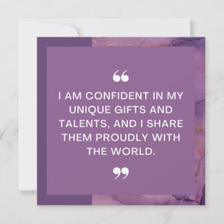 Unieke geschenken Positieve Bevestiging Kaart